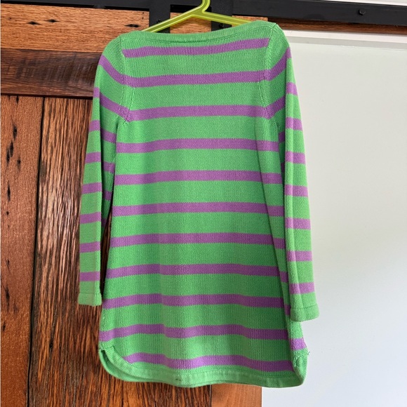 L.L. Bean Green and Purple Knit Top - Picture 2 of 6